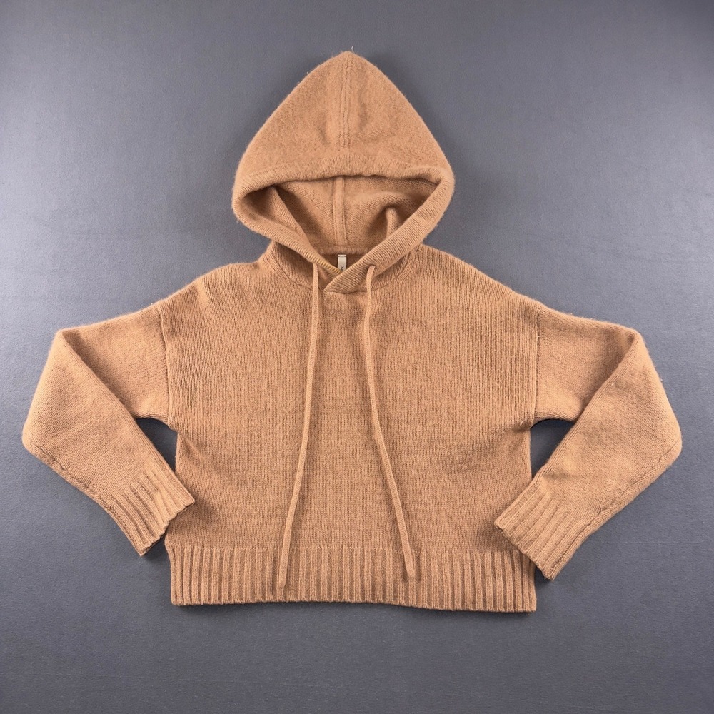 The Group Babaton Aritzia 100% Cashmere Hoodie Camel Brown 2XS CME0-3537-40